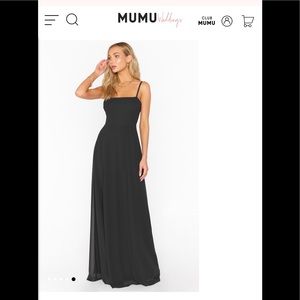 Show me your mumu Lauren tie maxi dress black